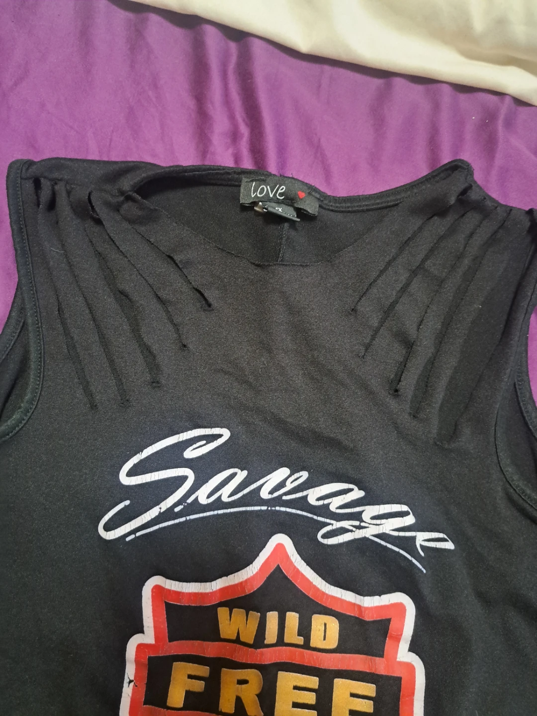 Love Women's 1X Black Savage Wild Free World Tour 1978 Tank Top - photo 2