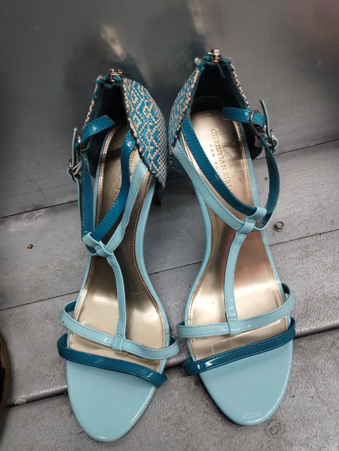 Christian Siriano for Payless Blue Strappy Heels