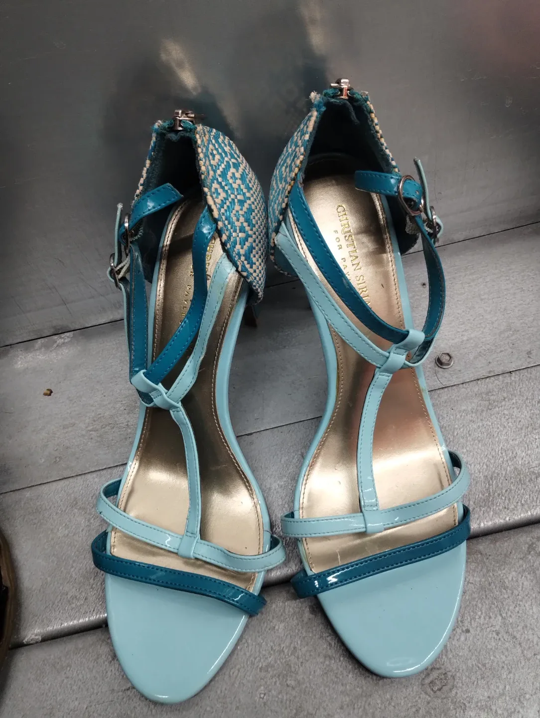 Christian Siriano for Payless Blue Strappy Heels