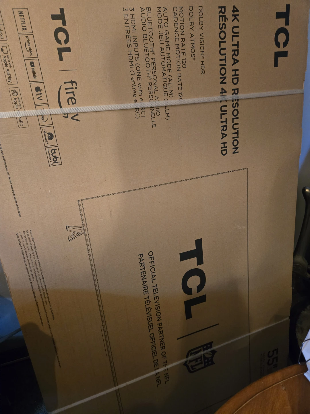 55" TCL 4K ultra.