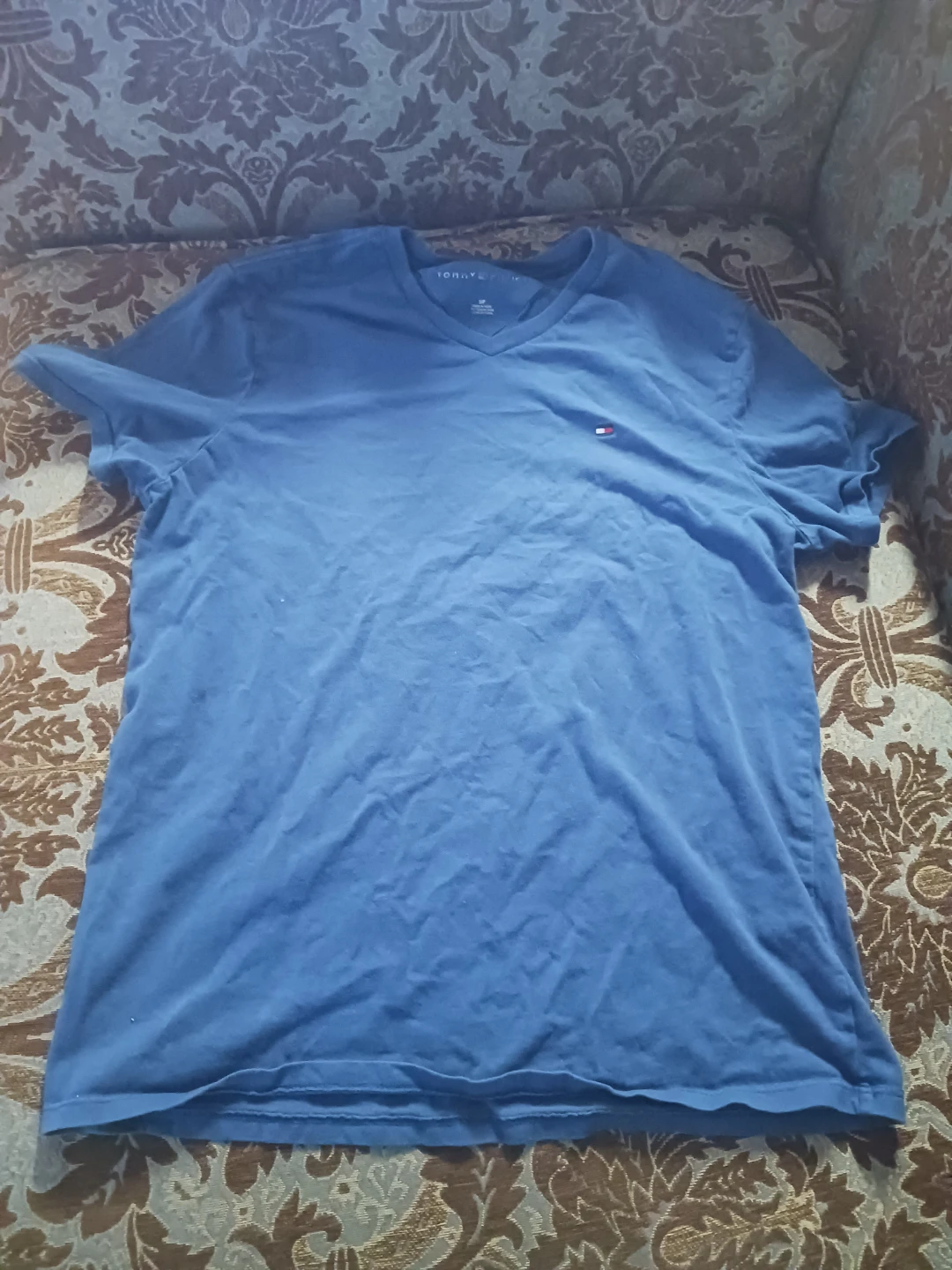 Tommy Hilfiger V-Neck T-Shirt - Blue - Size S/P - photo 2