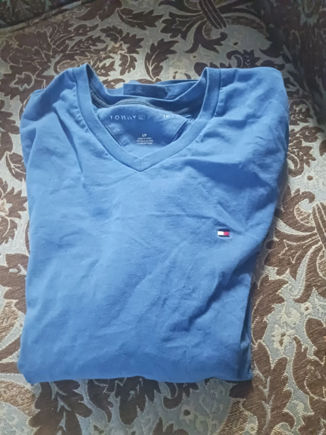 Tommy Hilfiger V-Neck T-Shirt - Blue - Size S/P - photo 3