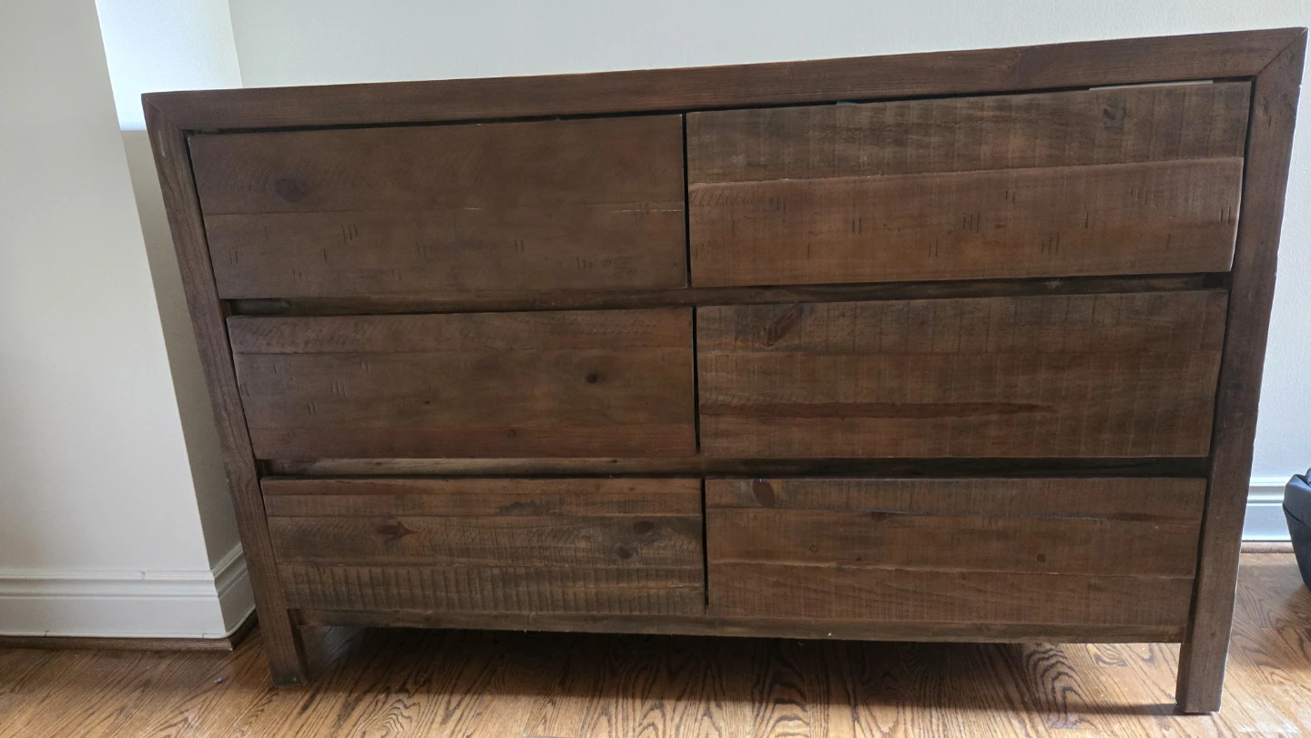 FREE Rustic Wood 6-Drawer Dresser - photo 2