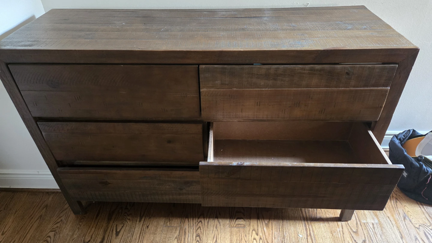 FREE Rustic Wood 6-Drawer Dresser - photo 3