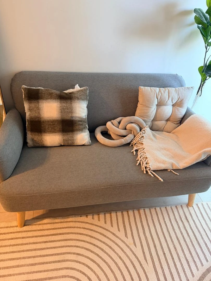 Grey Fabric Loveseat - photo 3