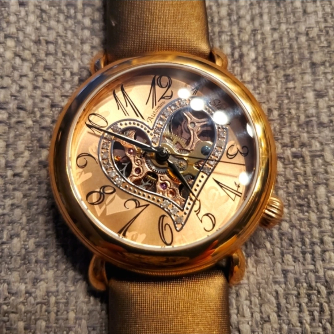 Sthurling Automatic Heart Skeleton Watch