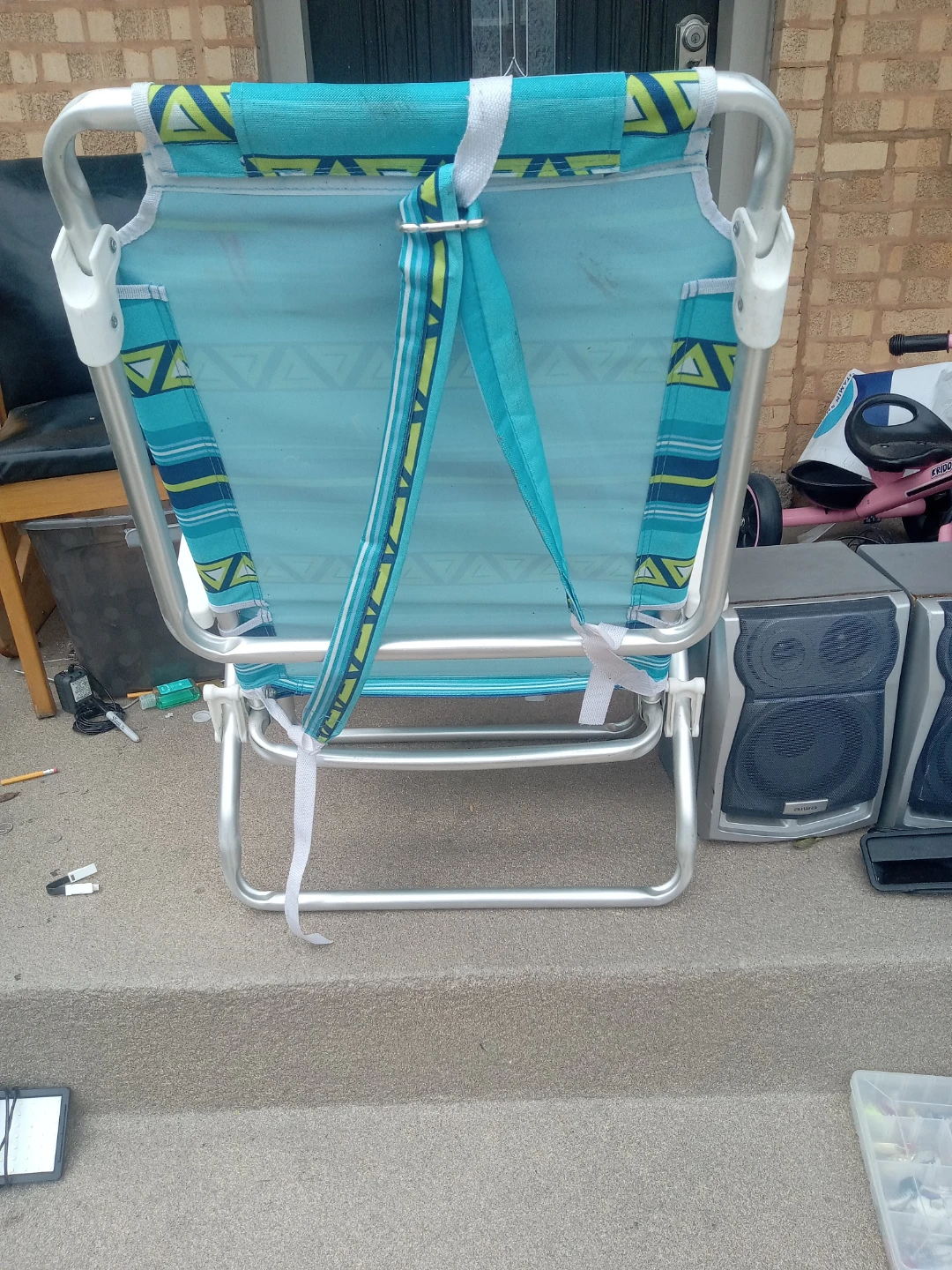 Blue Striped Beach Chair - photo 2