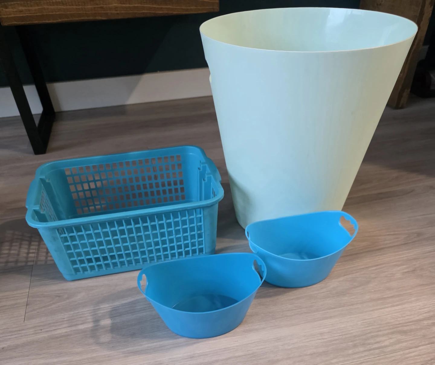 Plastic Baskets and Bin Set