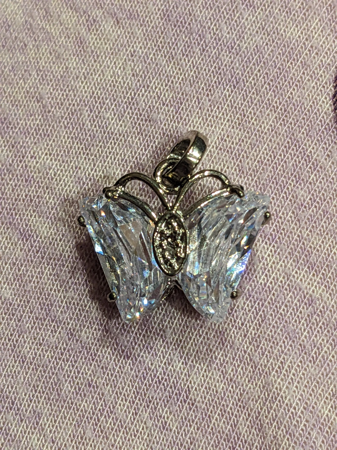 Sterling Silver Butterfly Pendant Charm