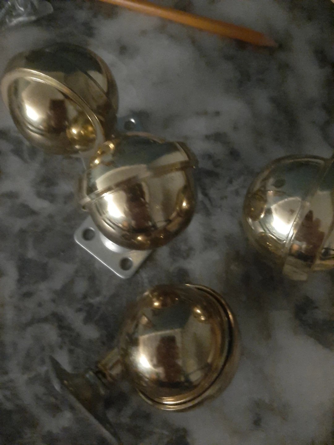 Set of 4 Brass Ball Casters