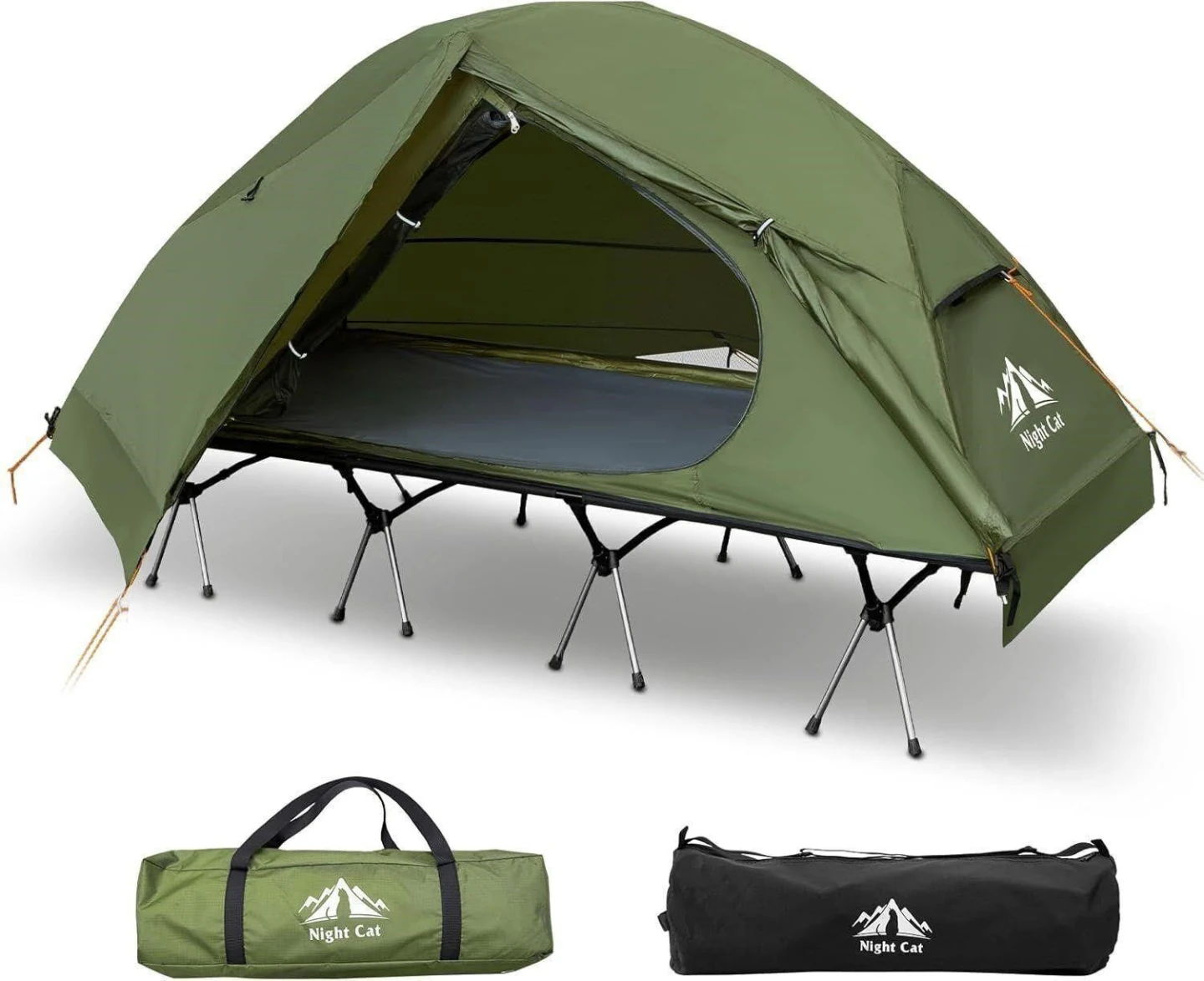 Night Cat Camping Cot Tent Combo