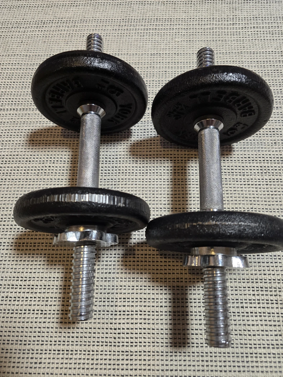 York Barbell Adjustable Cast Iron Dumbbells (Pair)