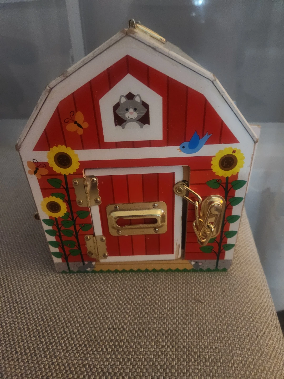 Wooden Barn Toy with Animal Puzzles