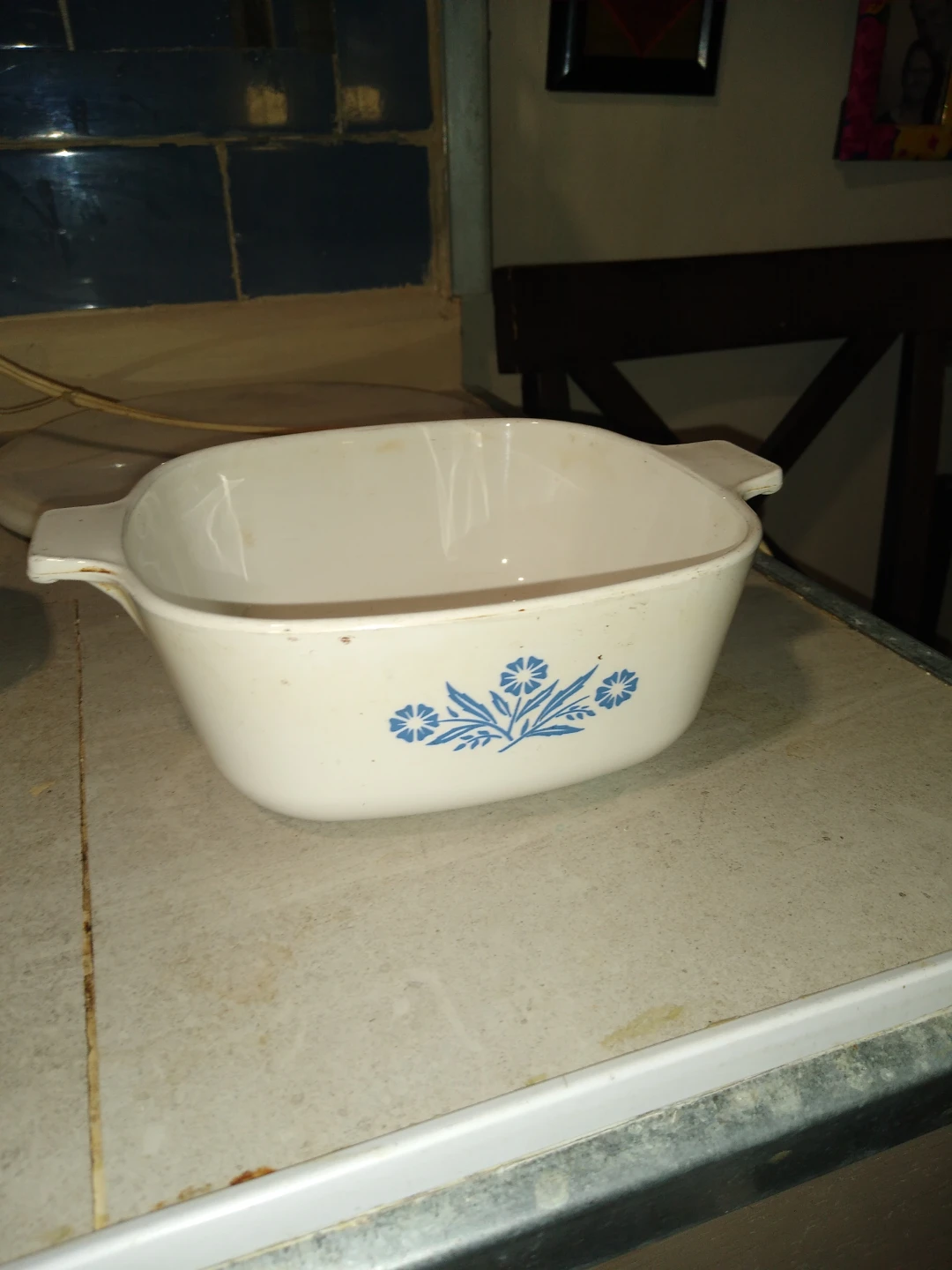 Blue flower CorningWare square deep dish - photo 2