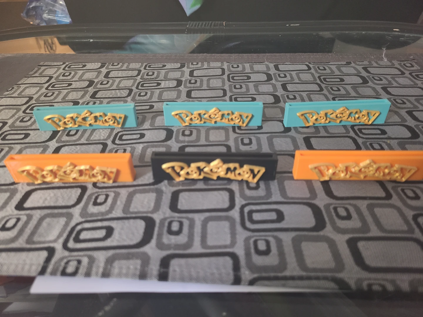 Lot of 6 3d printed pokemon top loader stands