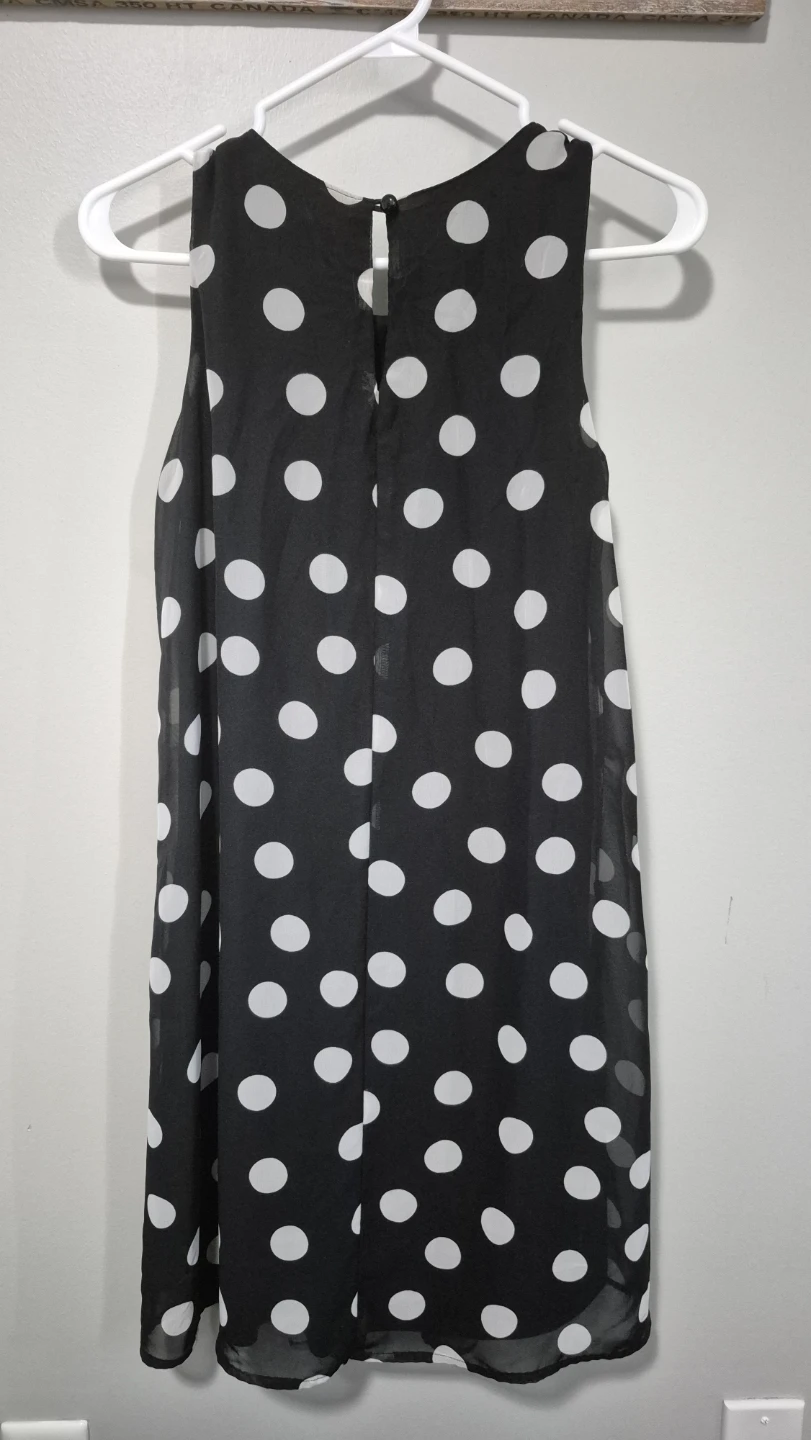 Black and White Polka Dot Sheer Dress - photo 2