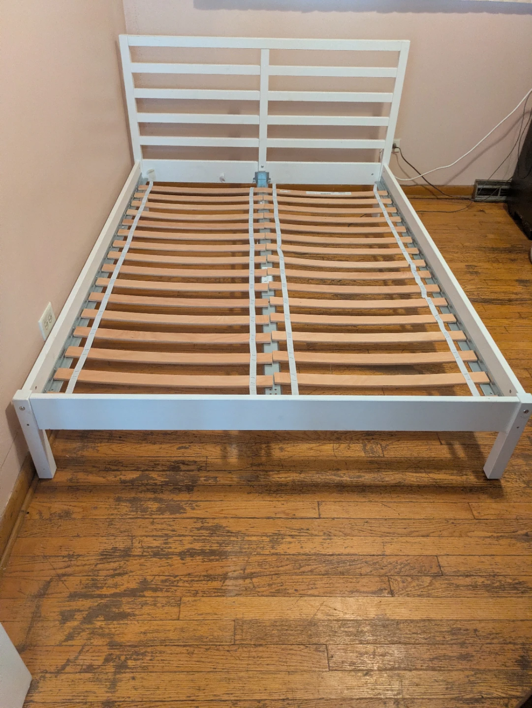 White Wooden Bed Frame