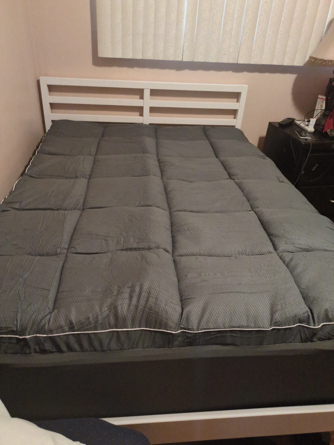 White Wooden Bed Frame - photo 3