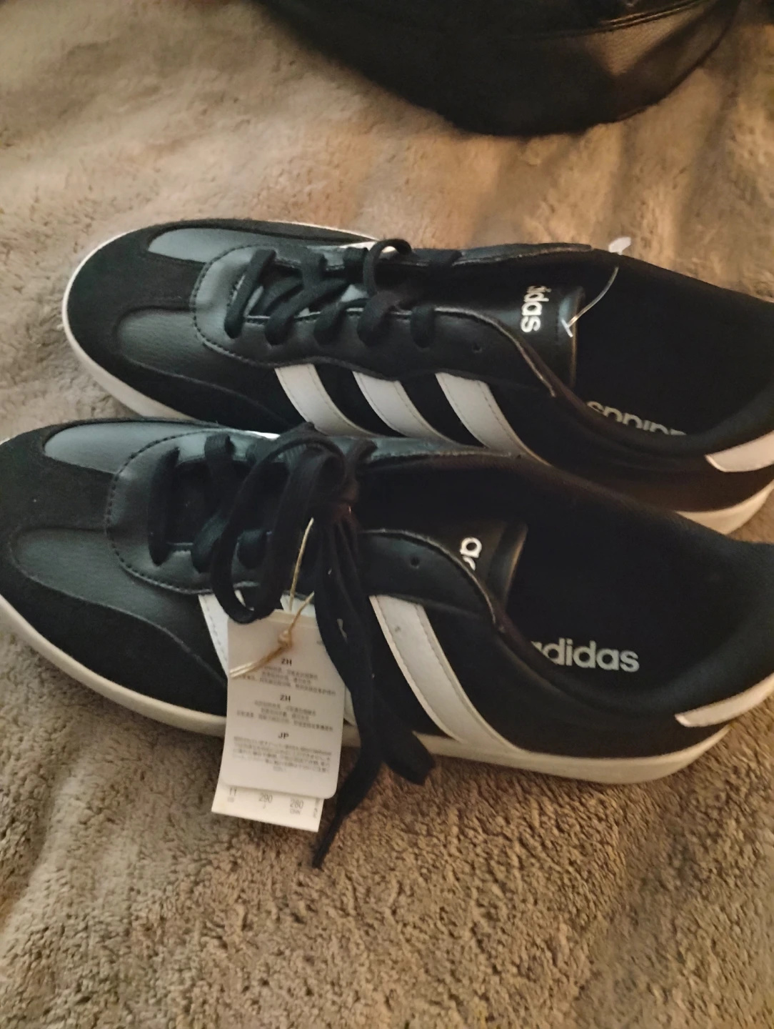 Adidas Men's Black & White Sneakers - Size 11 - photo 2