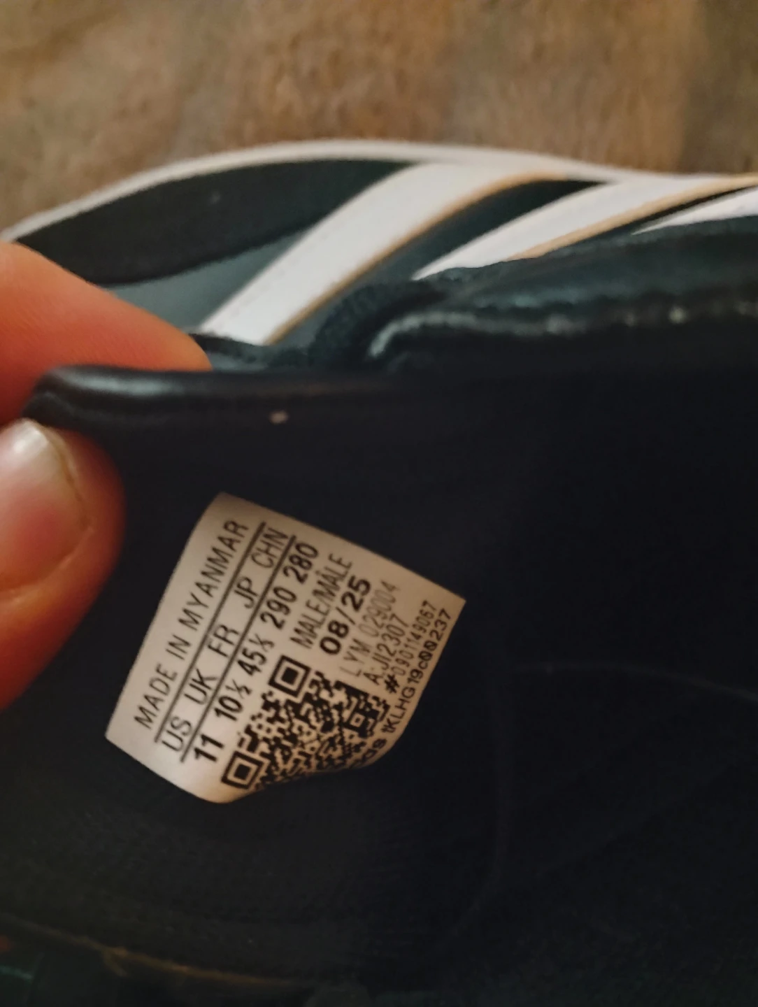 Adidas Men's Black & White Sneakers - Size 11 - photo 3