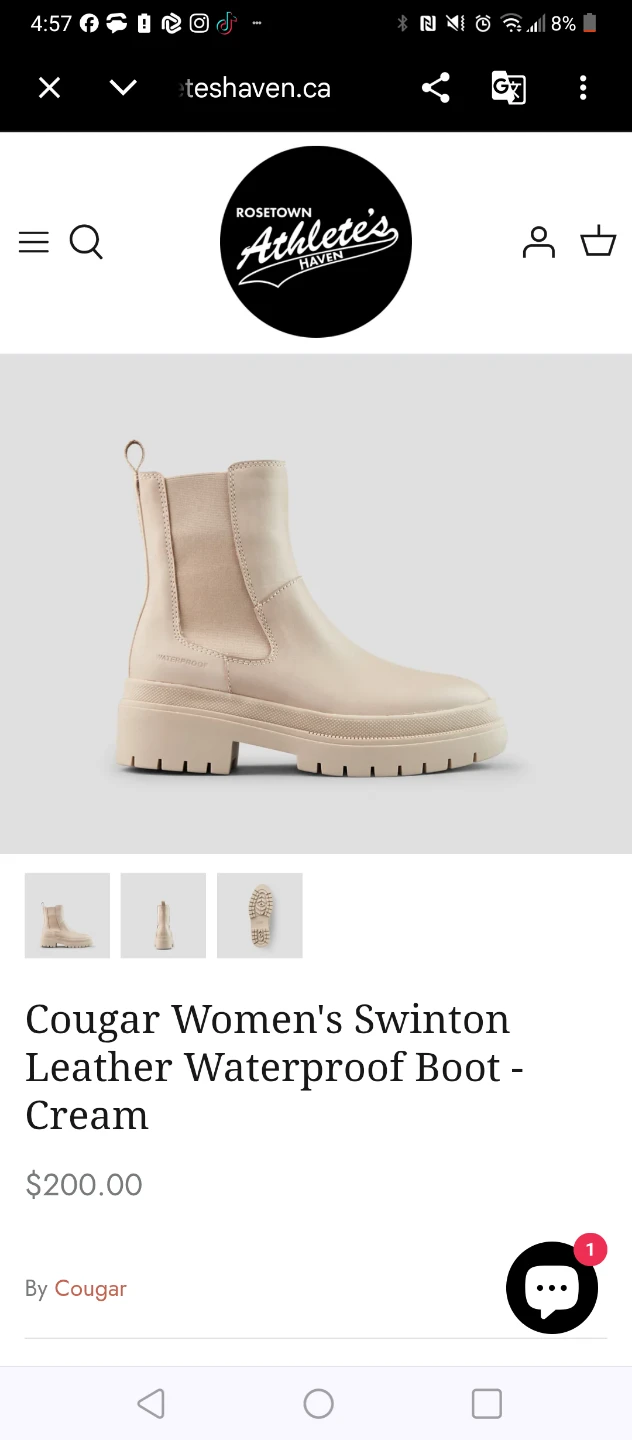 Cougar Woman's Swinton Leather Waterproof Boots - Like New - photo 4