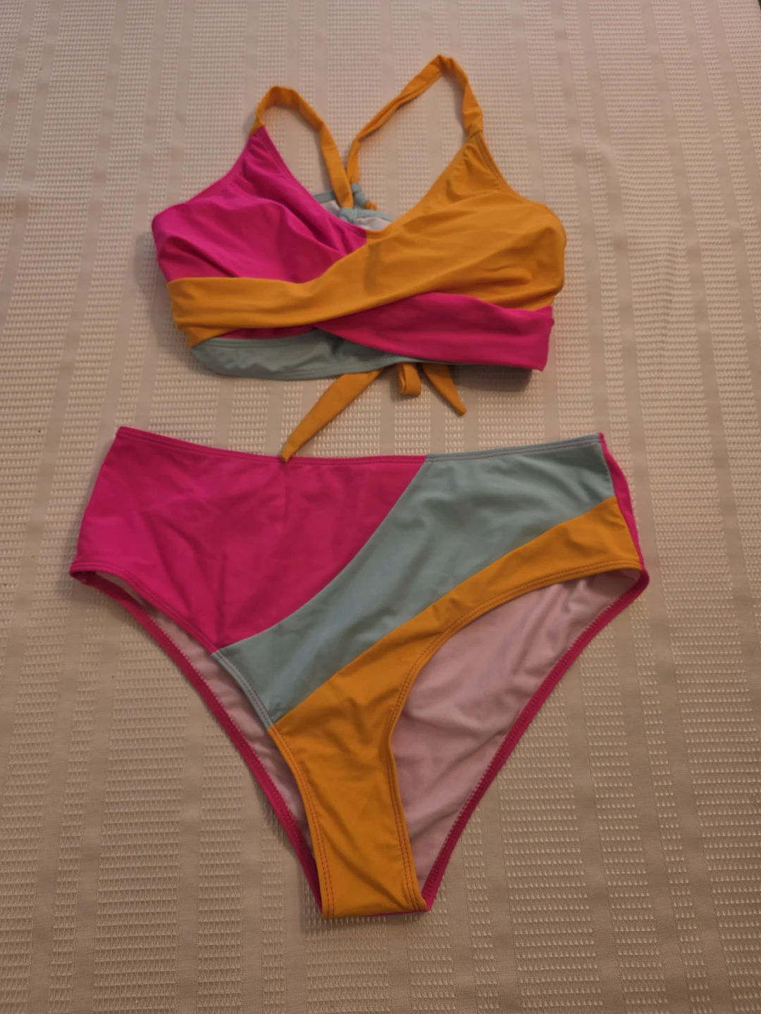 Color Block Bikini Swimsuits Sz XL - photo 2