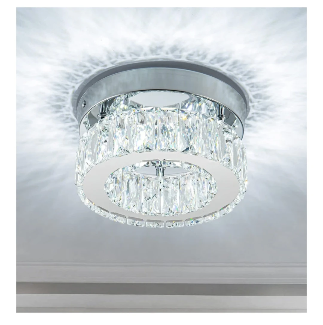 7.8 " Crystal Chandelier Ceiling Light Fixture. LED 3 color - photo 3