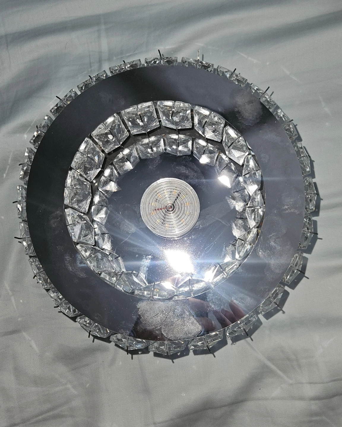 7.8 " Crystal Chandelier Ceiling Light Fixture. LED 3 color - photo 4