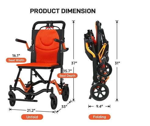 NEW- Garvee Transfer Wheelchair Model DH01411 - photo 2