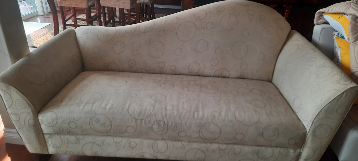 Full sets. Cream Upholstered Accent Chair with Swirl Pattern