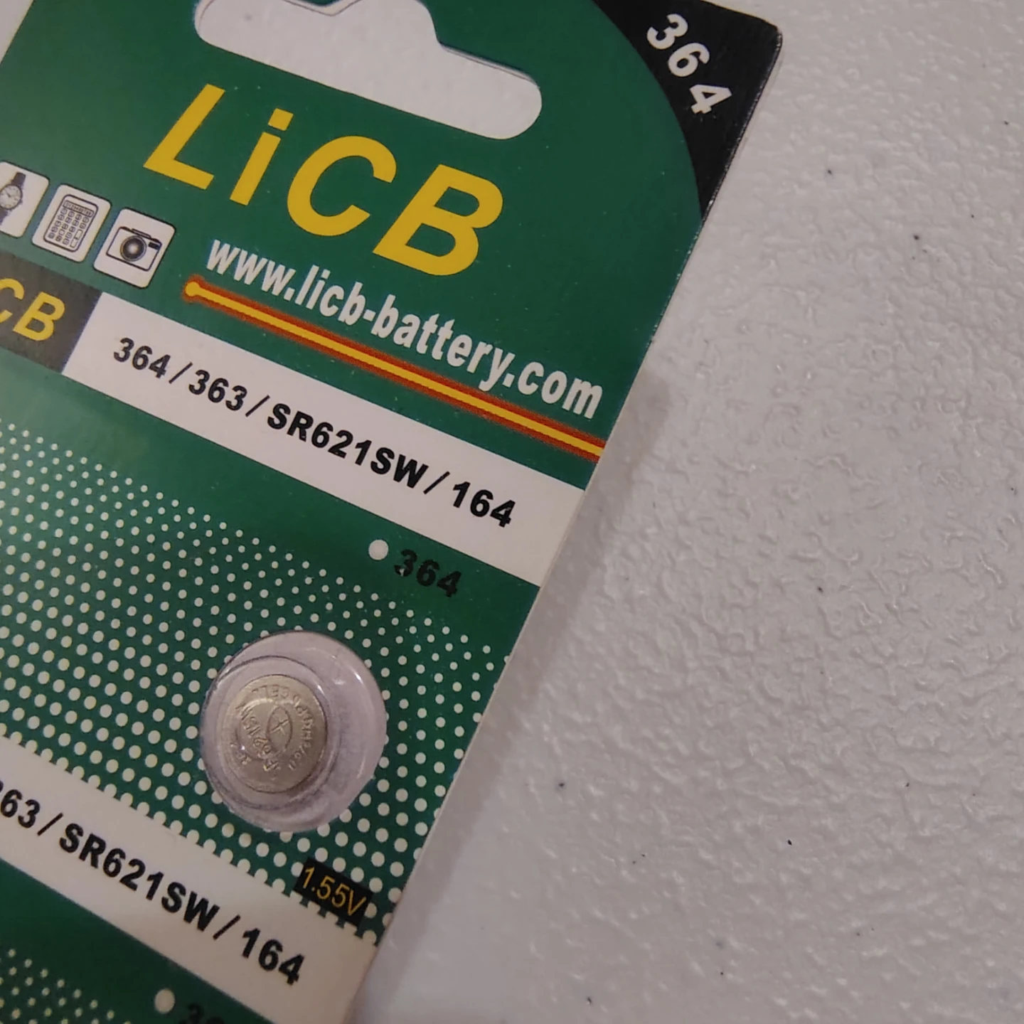 364 / 363 / SR621SW / 164 Battery 1.55V