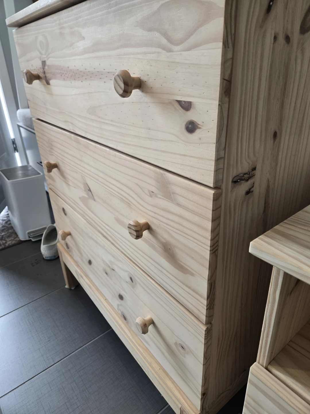 Newly sanded ikea tarva dresser and nightstand - photo 4