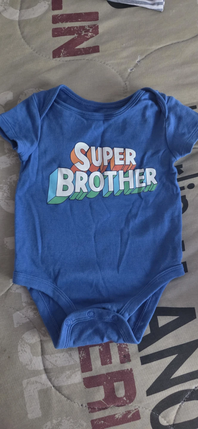 Blue "Super Brother" Baby Onesie size 3M