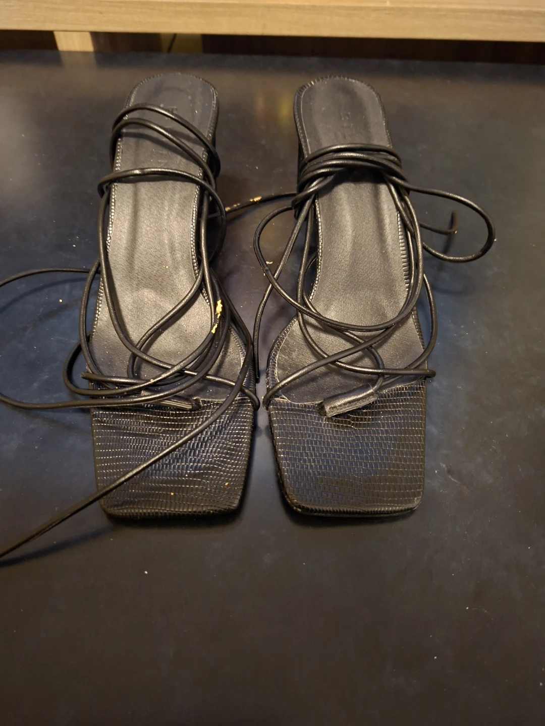 Billini Black Strappy Heels
