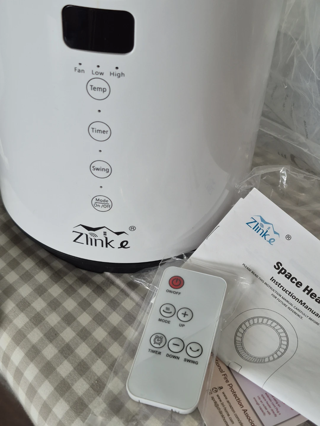 Zlinke White Space Heater/Cooling Fan with Remote - photo 5