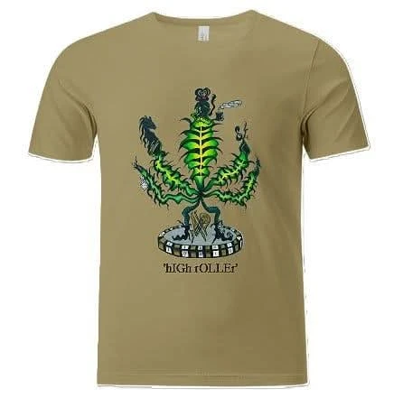 T-Shirt with 'High Roller' Graphic