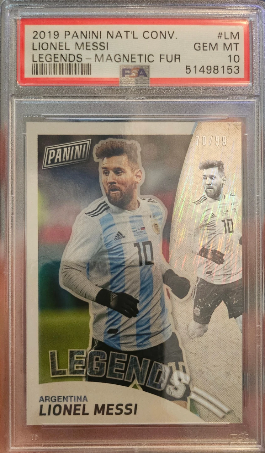 2019 Panini Nat'l Conv. Legends LM Magnetic Fur Lionel Messi /99