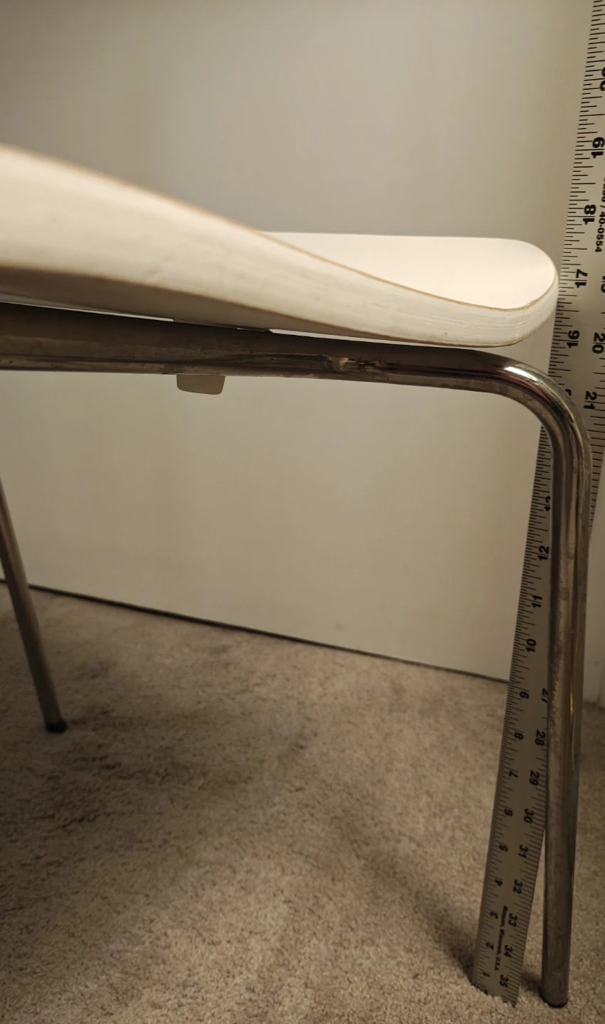 Set of 2 White Stacking Stools - photo 5