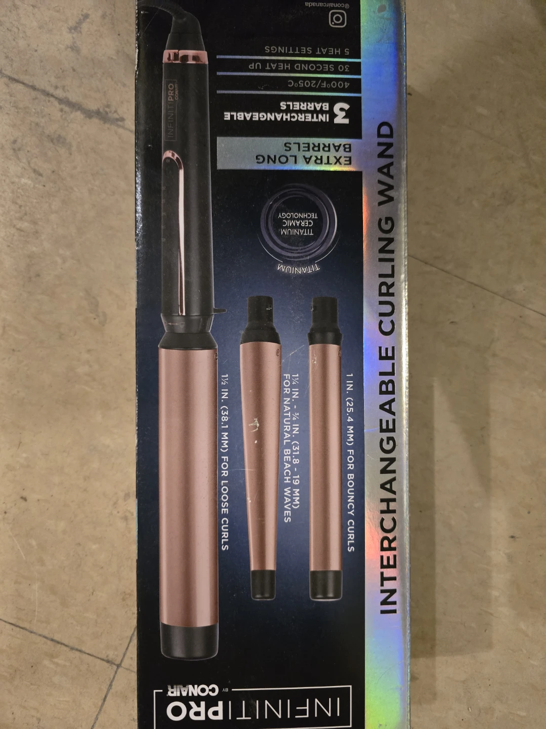 Conair InfinitiPro Interchangeable Curling Wand Set