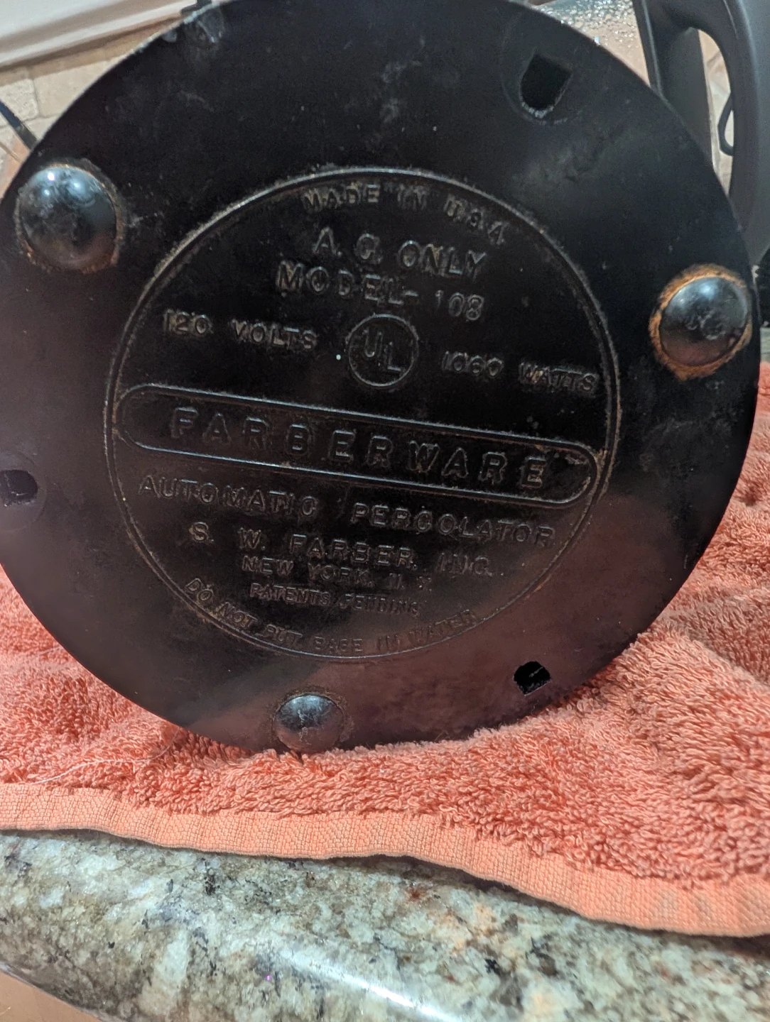 Farberware Automatic Percolator Model 108 - photo 3