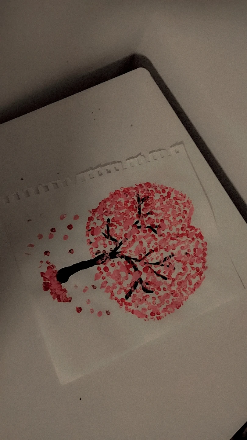 Cherry blossom 🌸 art Tree 🎄🌴 art sketch book paper art 🎨