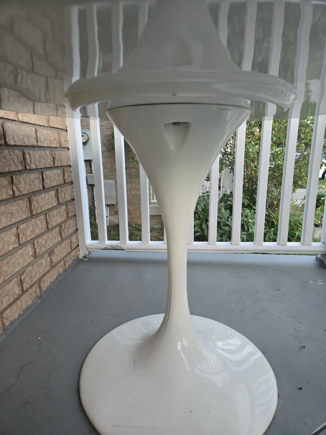 White Tulip Style Dining Table with 4 Chairs - photo 2