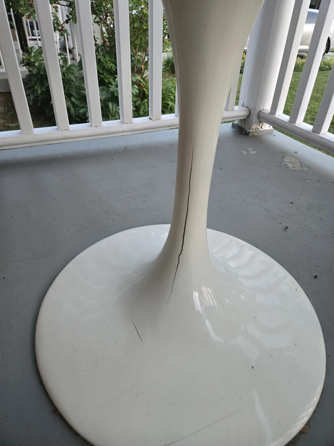 White Tulip Style Dining Table with 4 Chairs - photo 3