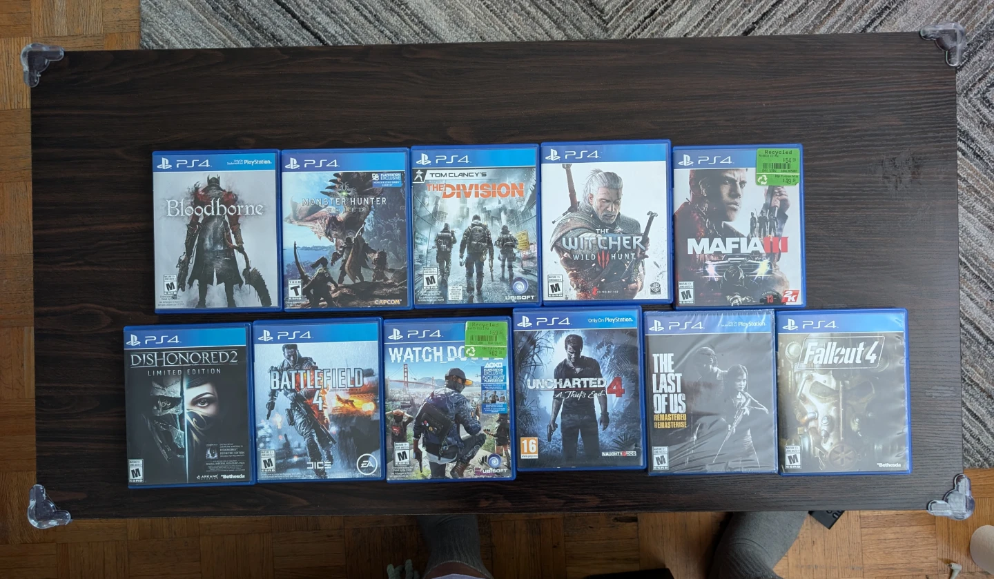 PS4 Video Games Collection