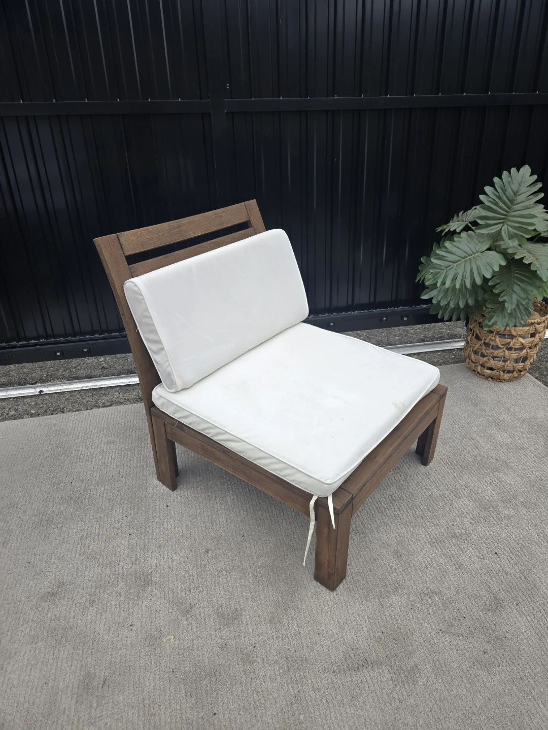 1 ikea applaro outdoor patio lounge chair w cushion