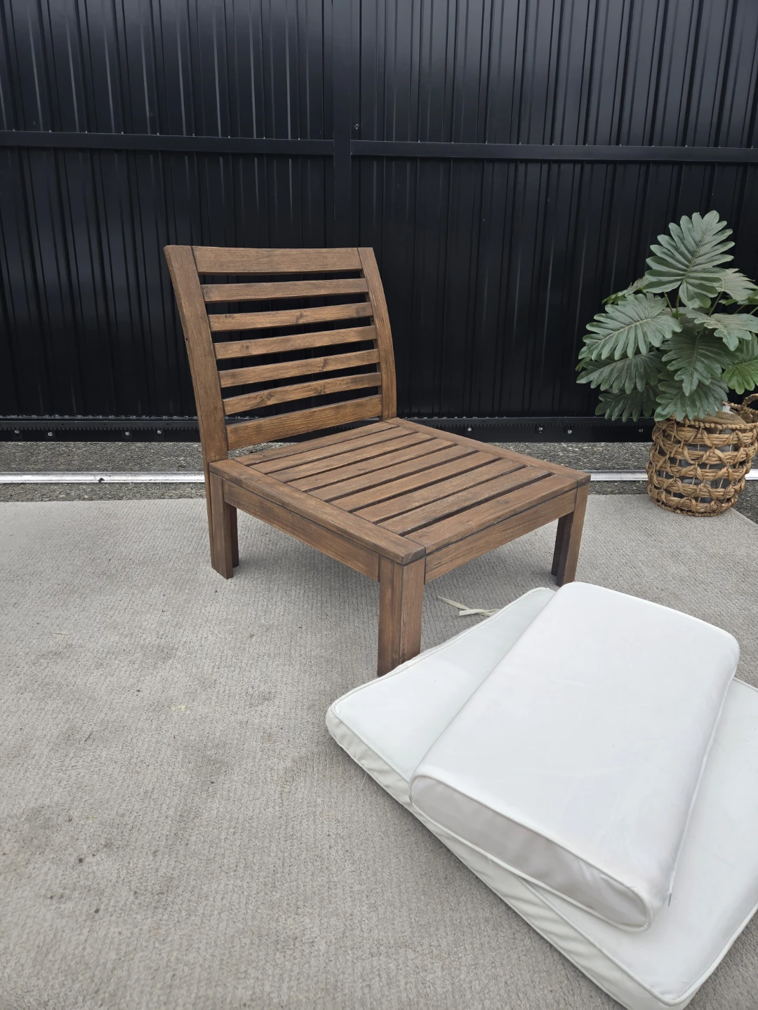1 ikea applaro outdoor patio lounge chair w cushion - photo 5