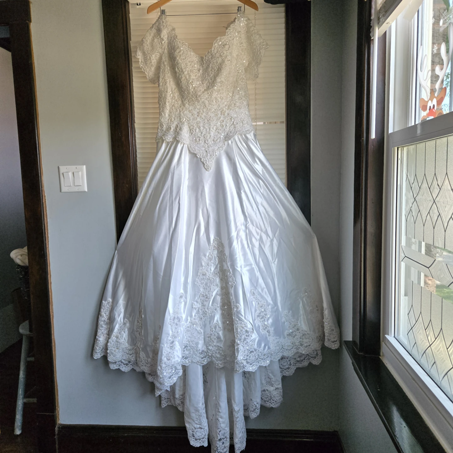 White Beaded Wedding Dress