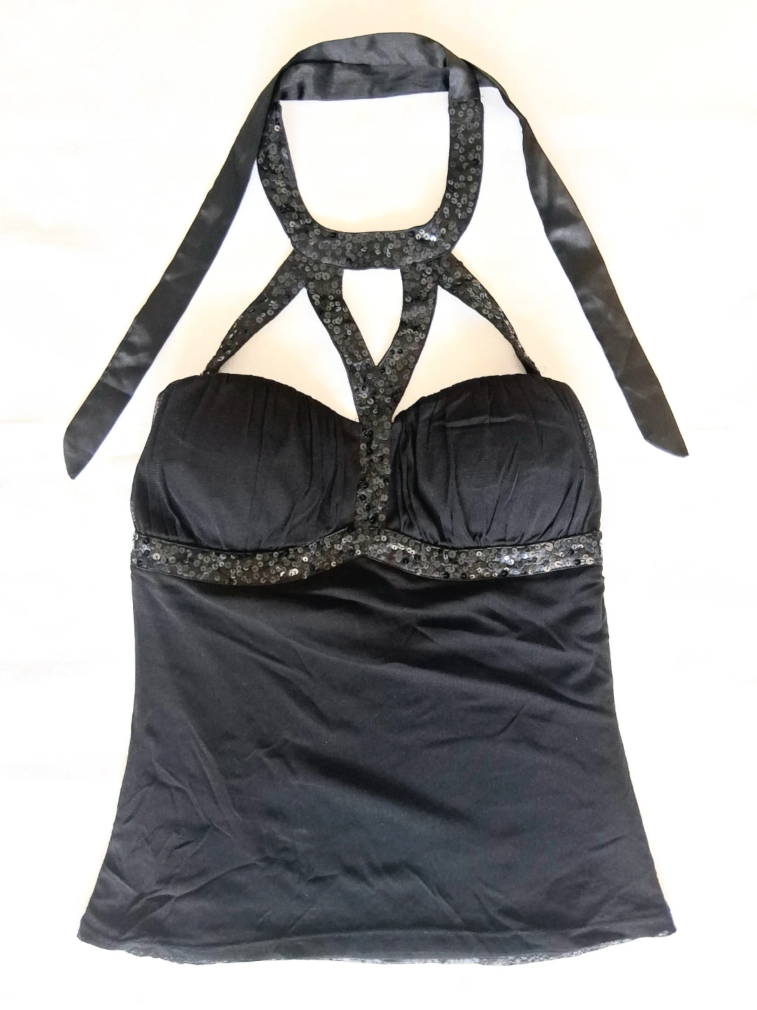 Sequin Detailed Halter Top, Women Sz M - photo 2