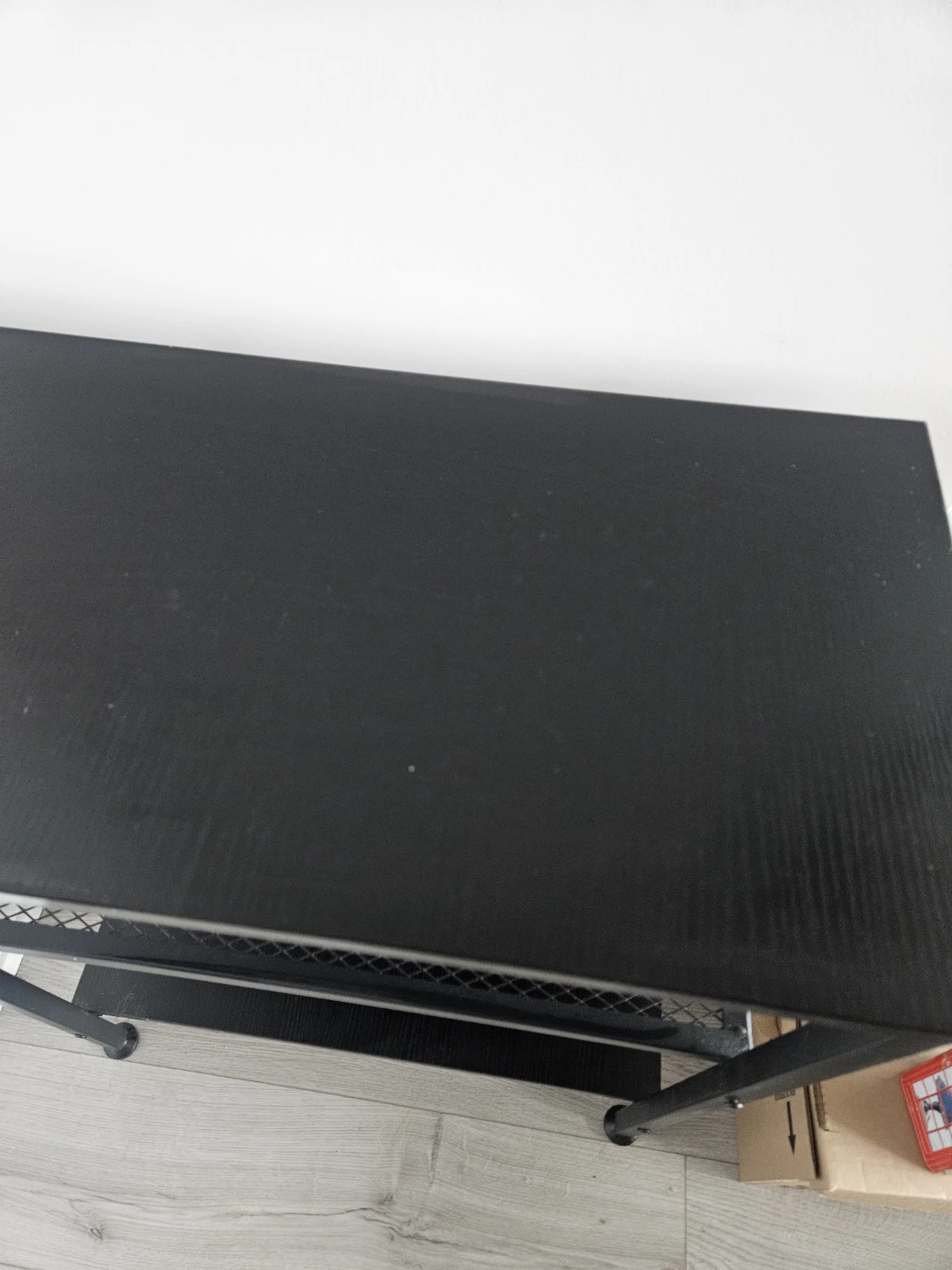 Black 3-Shelf Metal and Wood Storage Unit - photo 2