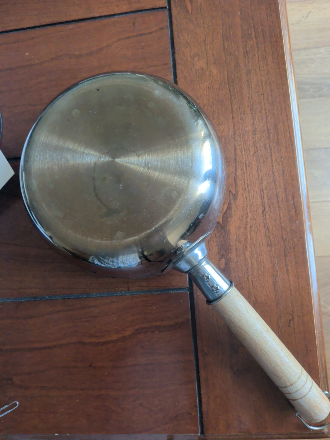 Heavy Stainless Steel Saucepan with Wooden Handle